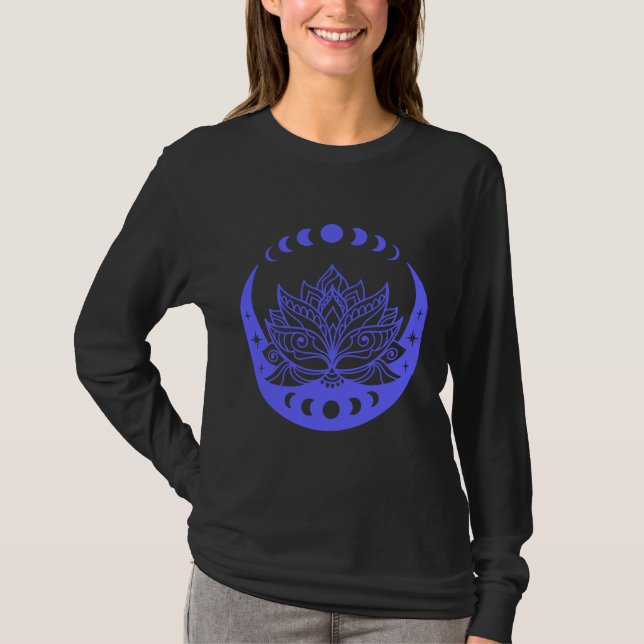 Camiseta Crescent Moon And Lotus Flower (Anverso)