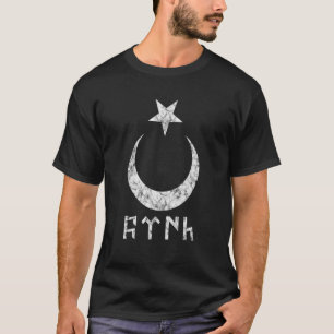 Camiseta Crescent Moon And Star Turkey Flag Göktürk Bozkurt