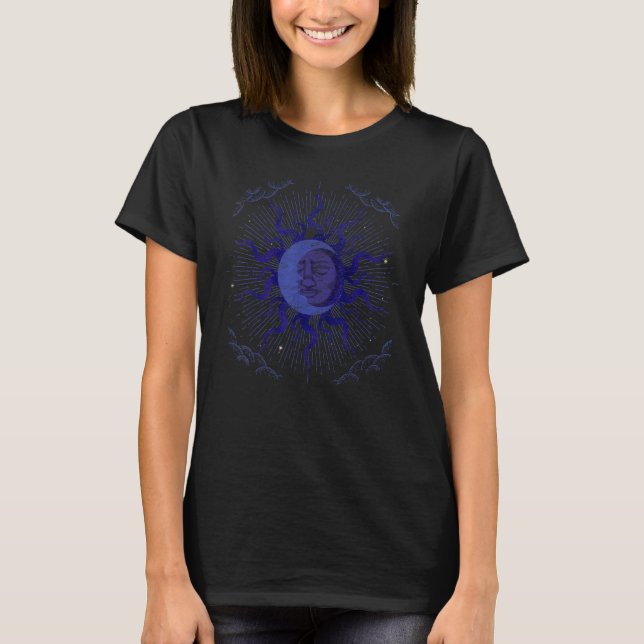 Camiseta Crescent Moon Boho Aesthetic Moon Sun Astrology (Anverso)