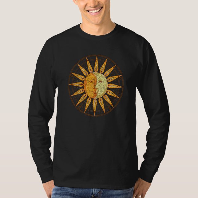 Camiseta Crescent Moon Celestial Body Boho Sun Moon Astrolo (Anverso)