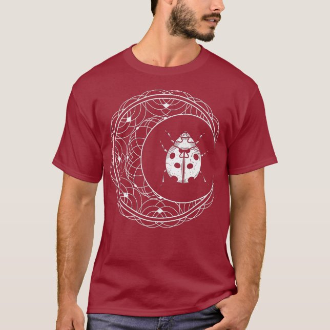 Camiseta Crescent Moon Entomólogo Ladybug Insect Pagan (Anverso)