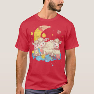 Camiseta Crescent Moon Farmer Farm Animal Lover Lamb Cute S