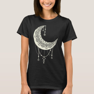 Camiseta Crescent Moon Mandala Yoga Om Meditación Boho Árab