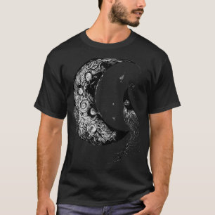 Camiseta Crescent Moon Witch Astrología estética gótica
