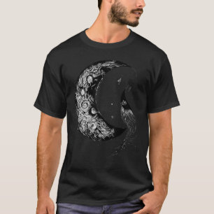 Camiseta Crescent Moon Witch Astrología estética gótica