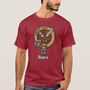 Camiseta Crest de Clan Munro sobre Tartán