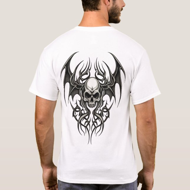 Camiseta Crest de cráneo de guerrero tribal (Reverso)