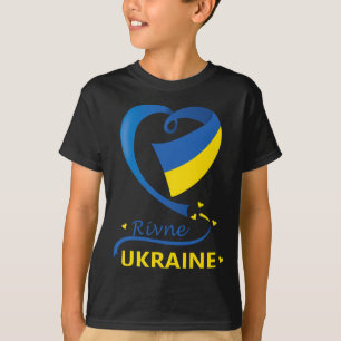 Camiseta Crest Emblema Corazón Bandera Nacional Ucrania Riv