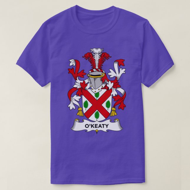 Camiseta Crest familiar OKeaty Coat of Arms (Diseño del anverso)
