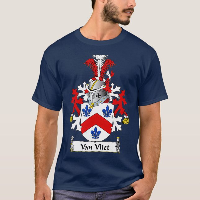 Camiseta Crest familiar Van Vliet Coat of Arms (Anverso)