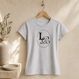 Camiseta Crest Monograma Minimalista Moderna