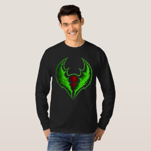 Camiseta cresta de sombra verde