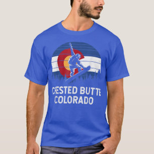 Camiseta Crested Butte CO Mountain Town Snowboard