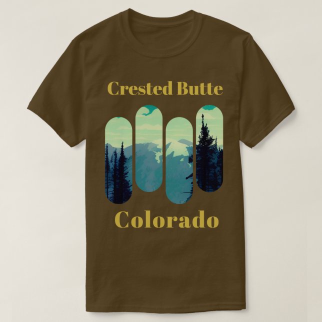 Camiseta Crested Butte ski Colorado 7 (Diseño del anverso)