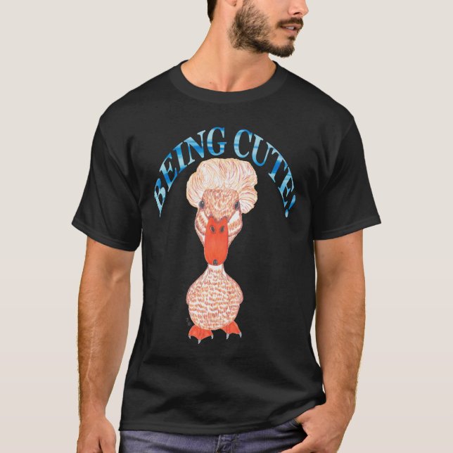 CAMISETA CRESTED DUCK BEING CUTE (Anverso)