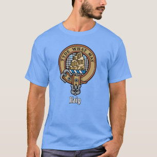Camiseta Crestón del Clan Haig sobre Tartán de Cuadros