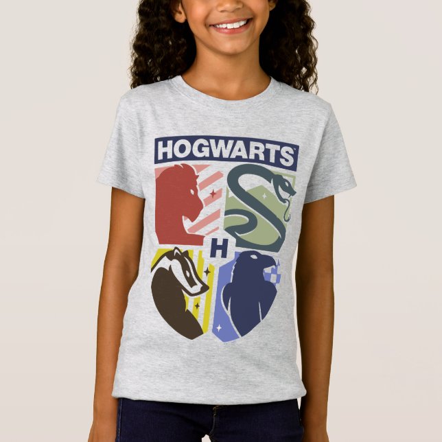 Camiseta Crestón estampado vintage de HOGWARTS™ (Anverso)