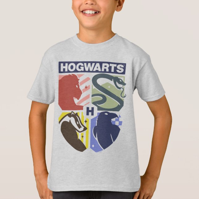 Camiseta Crestón estampado vintage de HOGWARTS™ (Anverso)