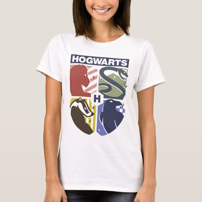Camiseta Crestón estampado vintage de HOGWARTS™ (Anverso)