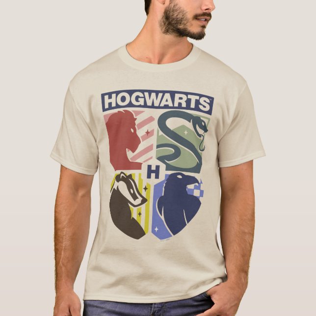 Camiseta Crestón Estampado Vintage HOGWARTS™ (Anverso)