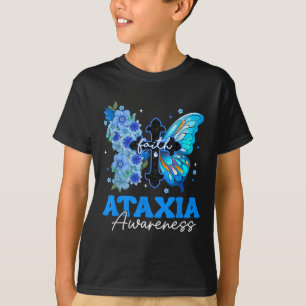 Camiseta Creta Mariposa Cristiana Cruz Ataxia Conciencia