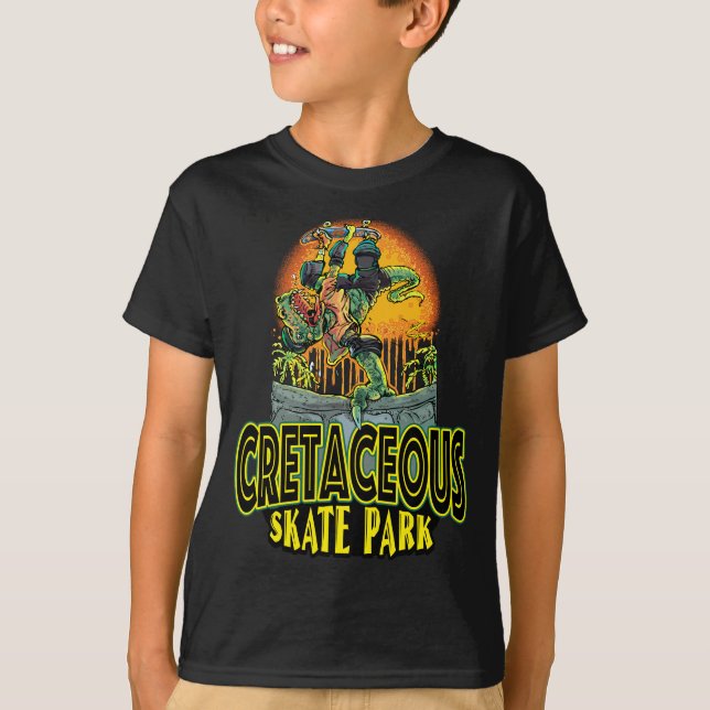 Camiseta Cretácico Parque Skateboard T Rex (Anverso)