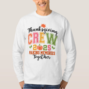Camiseta Crew de Acción de Gracias 2025 Turquía y la fami