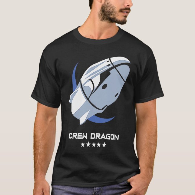 Camiseta Crew Dragon Spacecraft  Rocket Ship (Anverso)