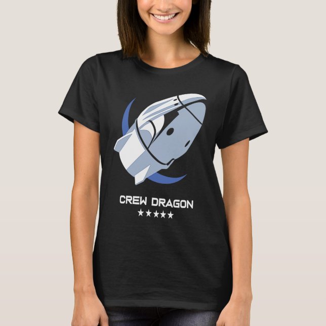 Camiseta Crew Dragon Spacecraft  Rocket Ship (Anverso)