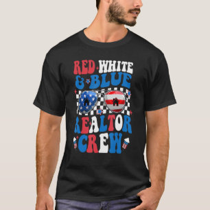 Camiseta Crew Groovy De La Tripulación Del Realtor Azul Bla