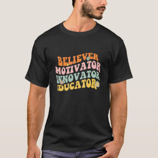 Camiseta Creyente De Regreso A La Escuela Motivador Innovad