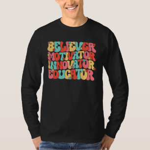 Camiseta Creyente Motivador Innovador Educador Escuela Ense
