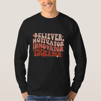 Camiseta Creyente Motivador Innovador Educador Retro Maestr