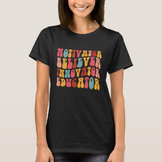 Camiseta Creyente Motivador Innovador Educador Retro Maestr