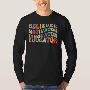 Camiseta Creyente Motivador Innovador Educador Retro Maestr