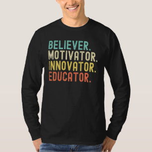 Camiseta Creyente Motivador Innovador Educador Té Antiguo