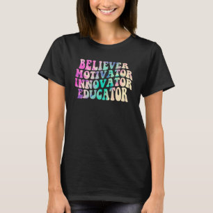 Camiseta Creyente Motivador Innovador Educador Tie Dye Té