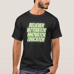 Camiseta Creyente Motivator Innovator Educator Retro Teache
