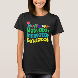 Camiseta Creyente Motivator Innovator Educator Retro Teache