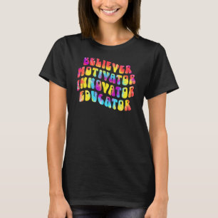 Camiseta Creyente Motivator Innovator Educator Retro Teache