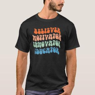 Camiseta Creyente Motivator Innovator Educator Retro Teache