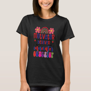 Camiseta Creyente Motivator Innovator Educator Retro Teache