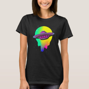 Camiseta Creyente Ovni Colorido Ciencia Ficción Abducción A
