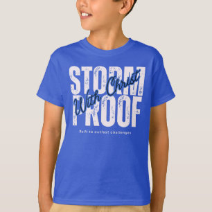 Camiseta Creyentes Jesús Gratitud Biblia Gráfica Azul 