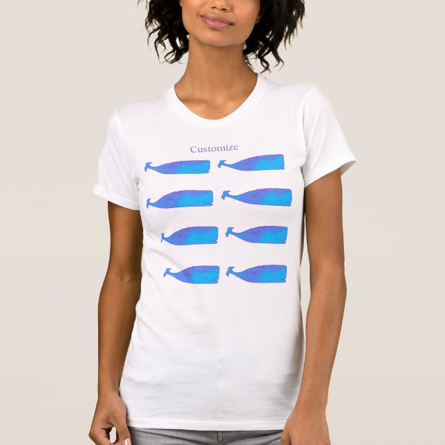 Camiseta Cría de ballenas azules (Anverso)
