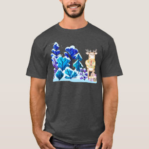 Camiseta Cría de ciervo en la selva alegre navidad 