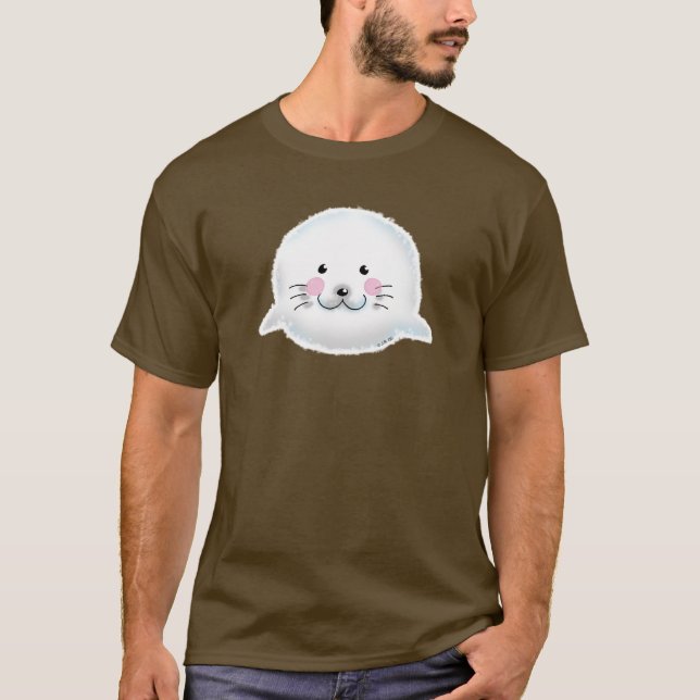 Camiseta Cría de foca mullida linda (Anverso)