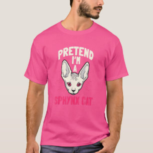 Camiseta Cría de Gatos Sphynx Pretende Mascota de Animales 