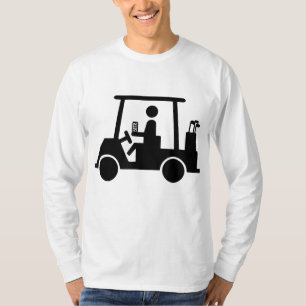 Camiseta Cría De Golf Graciosa En El Carro De Golf