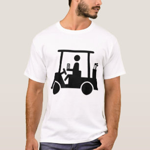 Camiseta Cría De Golf Graciosa En El Carro De Golf